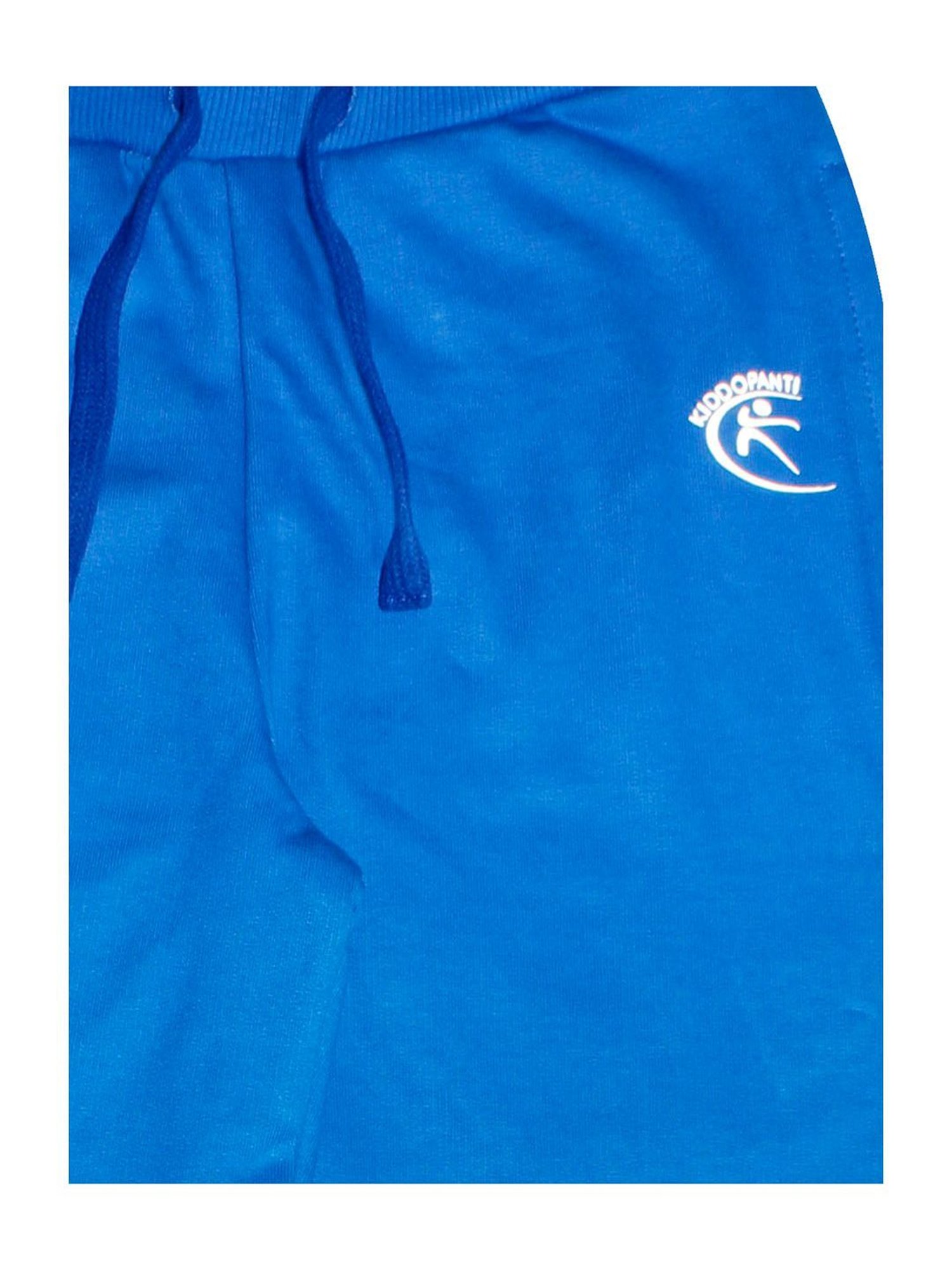 Kiddopanti Boys Royal Blue Solid Trackant