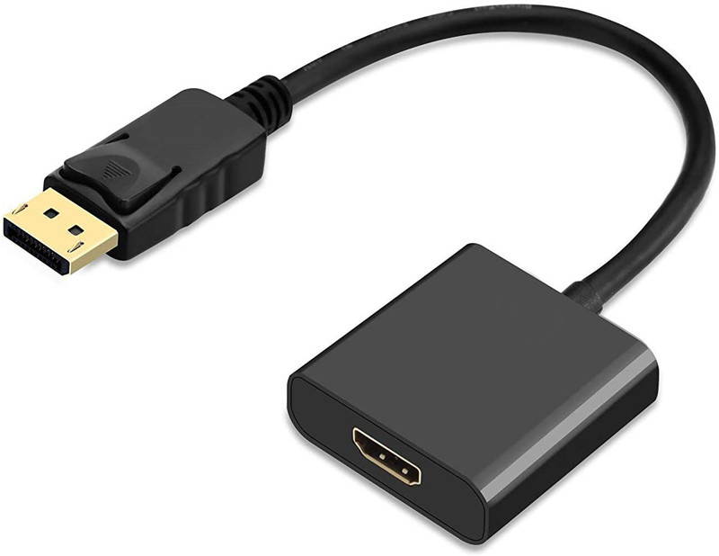 DisplayPort to HDMI Adapter - Black Male to Female DP to HDMI Converter for DisplayPort Enabled Desktops and Laptops to Connect to HDMI Displays (DPHDMI)