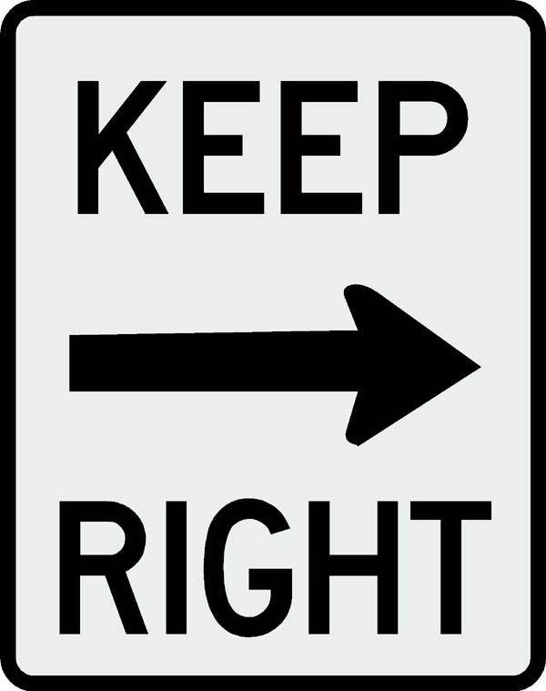 R4-7a Keep Right Sign