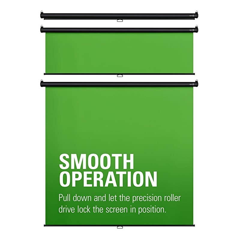 Green Screen MT - Mountable Chroma Key Panel for Background Removal, Auto-locking and Self-Rewinding, Wrinkle-Resistant Chroma-Green Fabric, Robust Metal Casing