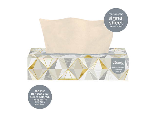 Kleenex Professional Facial Tissue for Business (21606), Flat Tissue Boxes, 48 Boxes / Case, 125 Tissues / Box