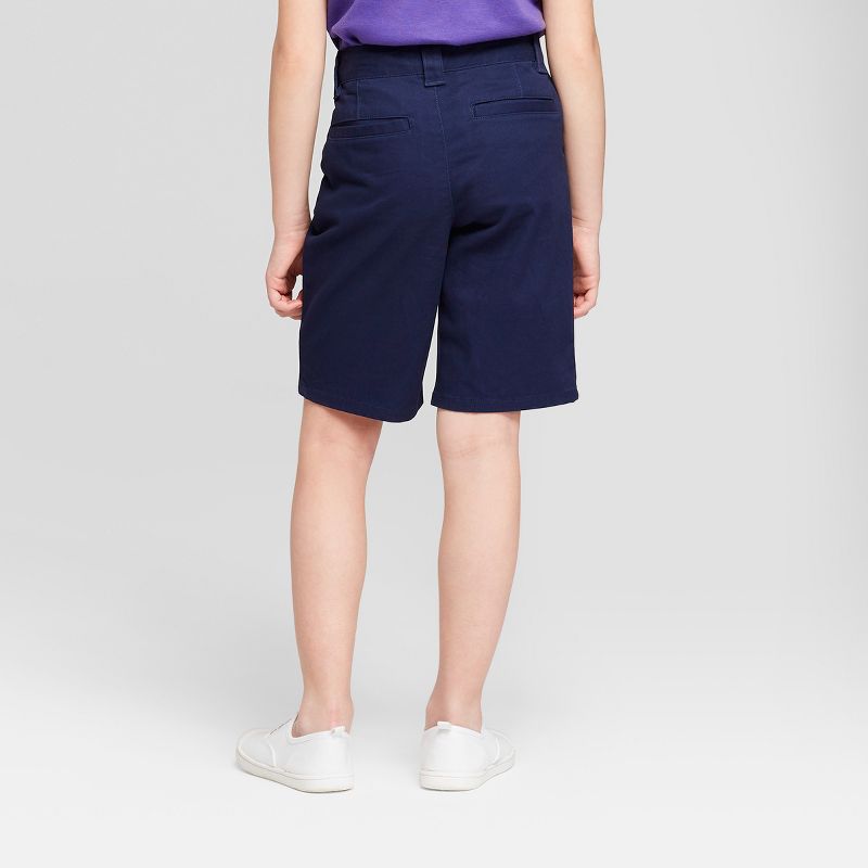 Girls' Chino Uniform Shorts - Cat & Jack™ Navy 7