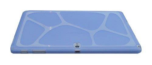 iShoppingdeals - Blue TPU Rubber Skin Cover Case and Multi-Angle View Stand Holder for Samsung Galaxy Note 10.1 2014 Edition SM-P600