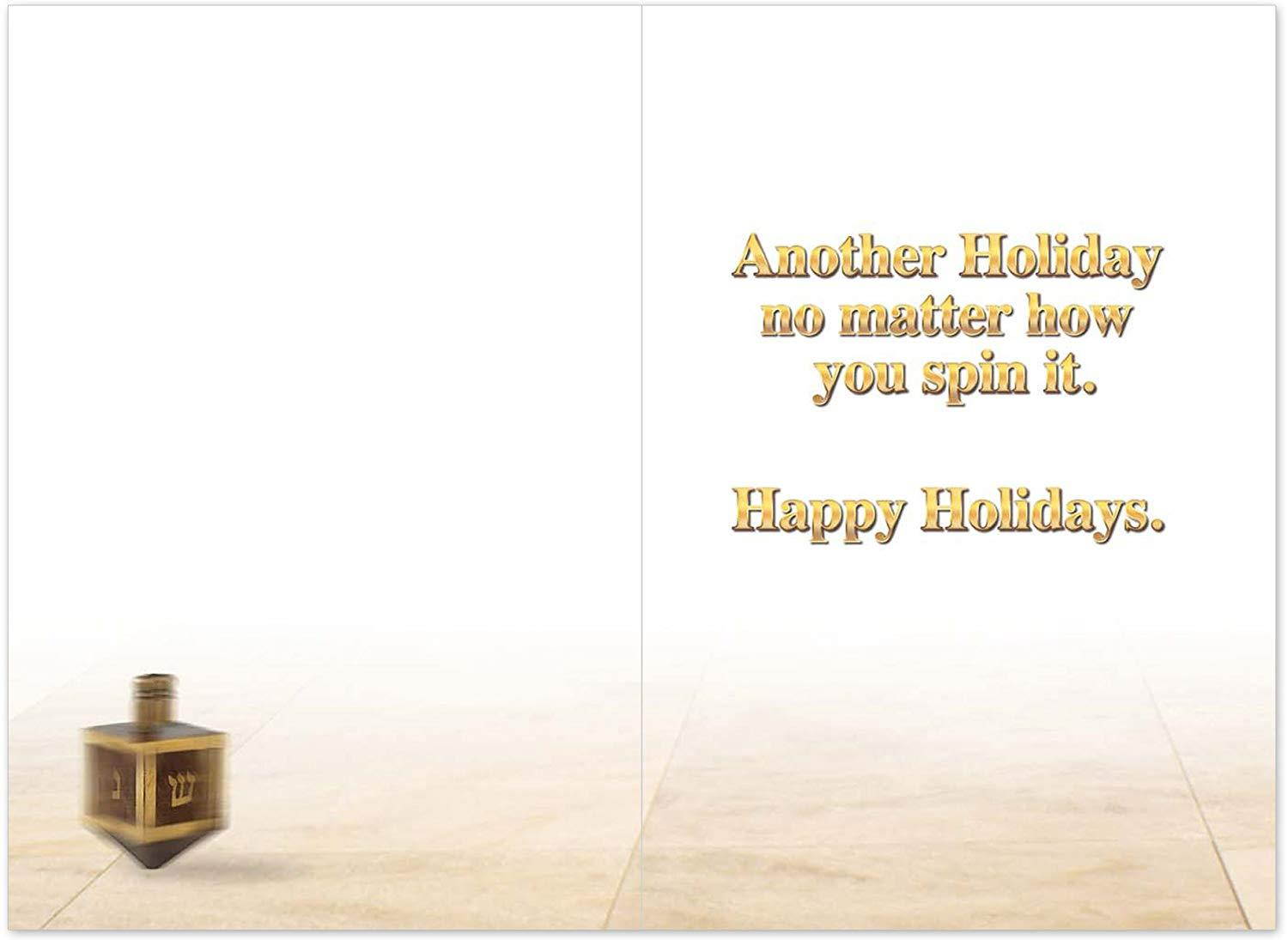 B5939 Box Set of 12 Hanukkatz Unique Humor Christmas Greeting Cards with Envelopes