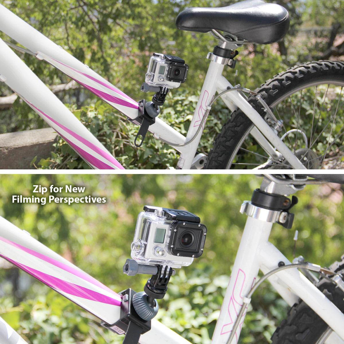 Extreme Ironing (EI) POV Zip Tie Action Camera Mount w/ 360 Degree Rotation by USA Gear