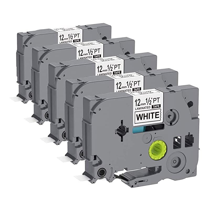 Replacement for Brother Label Tape TZe-231 TZ-231 Label Maker Tape Black on White,1/2inch x 26.2ft, for PT-D210 PT-H100 PT-D600,10-Pack