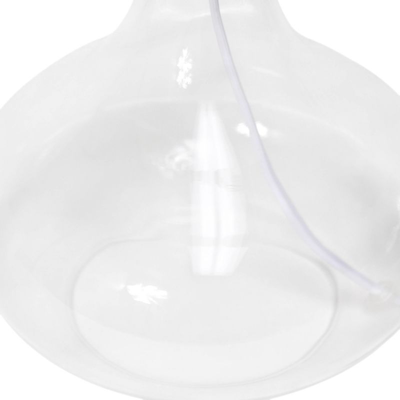 Glass Raindrop Table Lamp with Fabric Shade White - Simple Designs