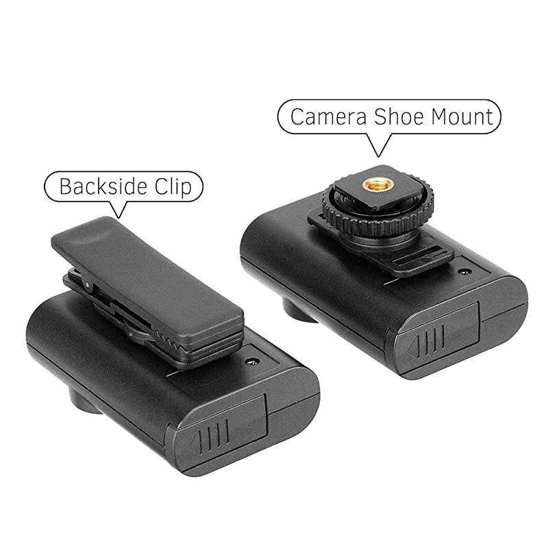 by-WM4 Pro K2 2.4G Wireless Microphone System(Dual Transmitters + One Receiver) with Hard Case Compatible with DSLR Camera Camcorder Smartphone PC Tablet Sound Audio Recording Interview