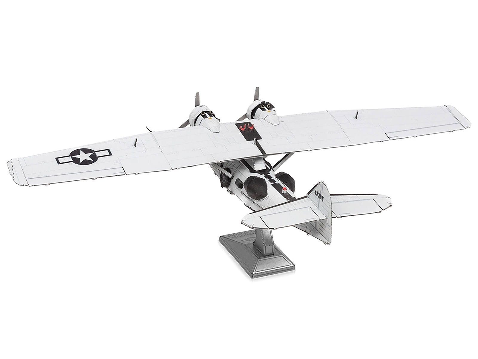 Model Kit Consolidated PBY Catalina Amphibious Aircraft "Miss Pick Up" United States Army Air Forces (Moderate Difficulty) Steel Model by Metal Earth
