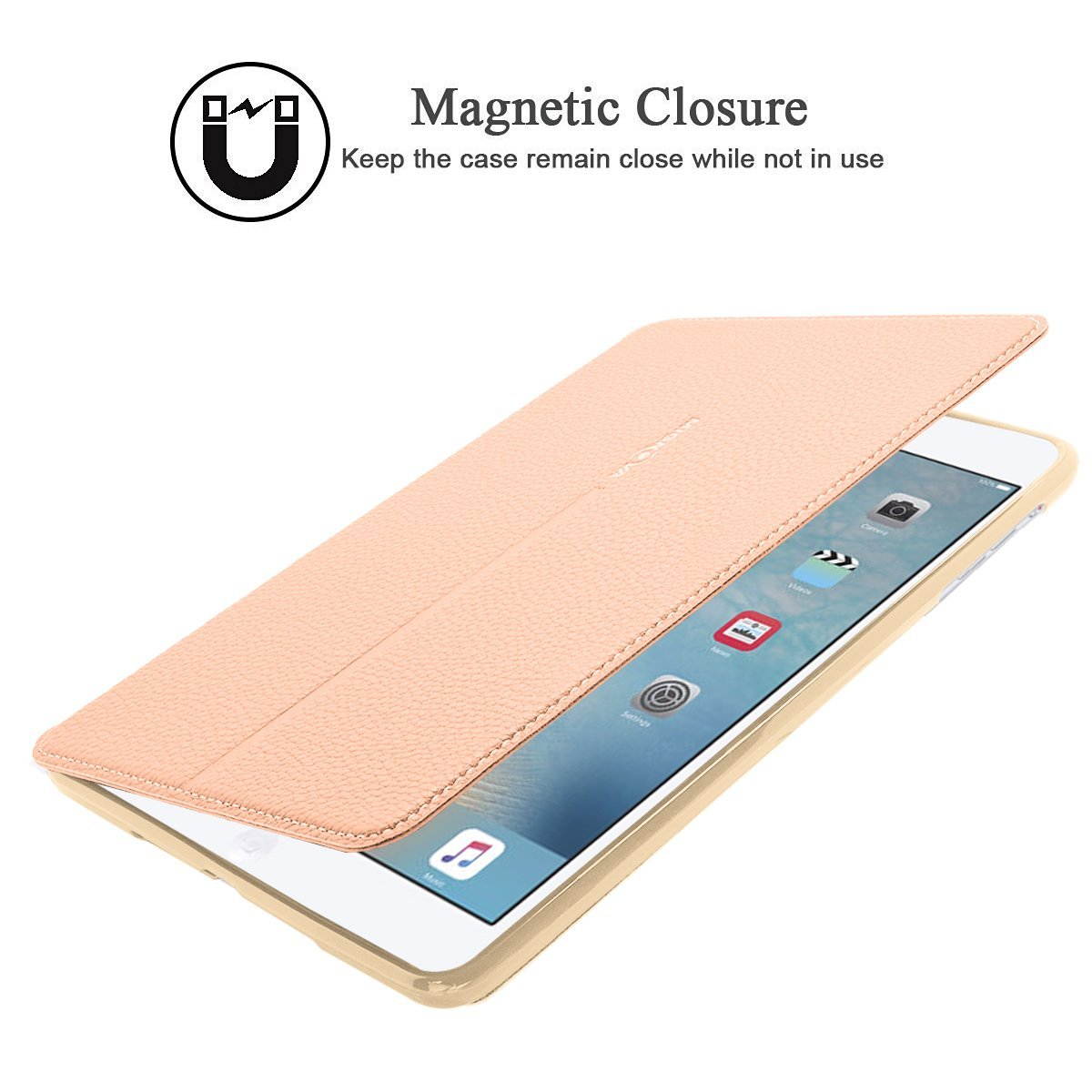 Mignova iPad Air 2 Case - Slim Fit Leather Folio Smart Case Cover with Auto Sleep / Wake Feature for Apple iPad Air 2 (iPad 6) 2014 Model