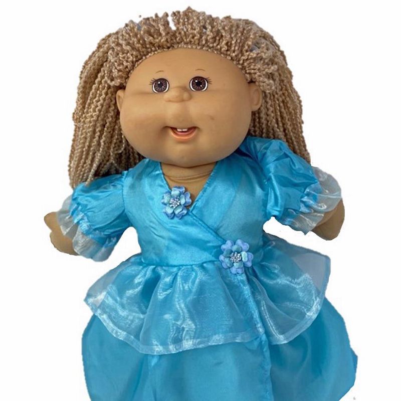 Doll Clothes Superstore Blue Party Dress Fits Cabbage Patch Kid And 18 Inch Girl Dolls Like Our Generation American Girl