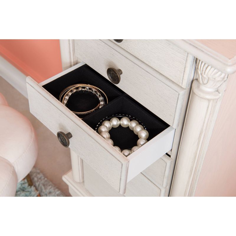 Obrecht Jewelry Armoire Off White - Powell Company
