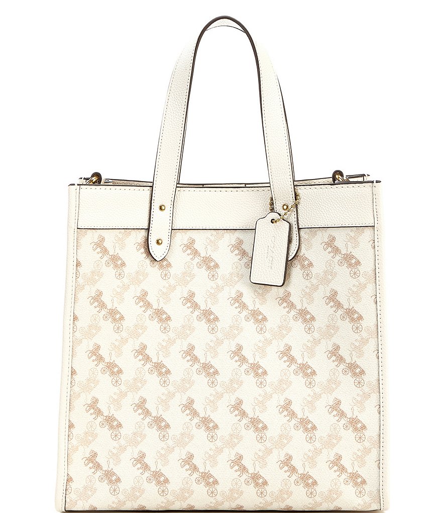 COACH Signature Horse and Carriage Coated Canvas Field Tote Bag