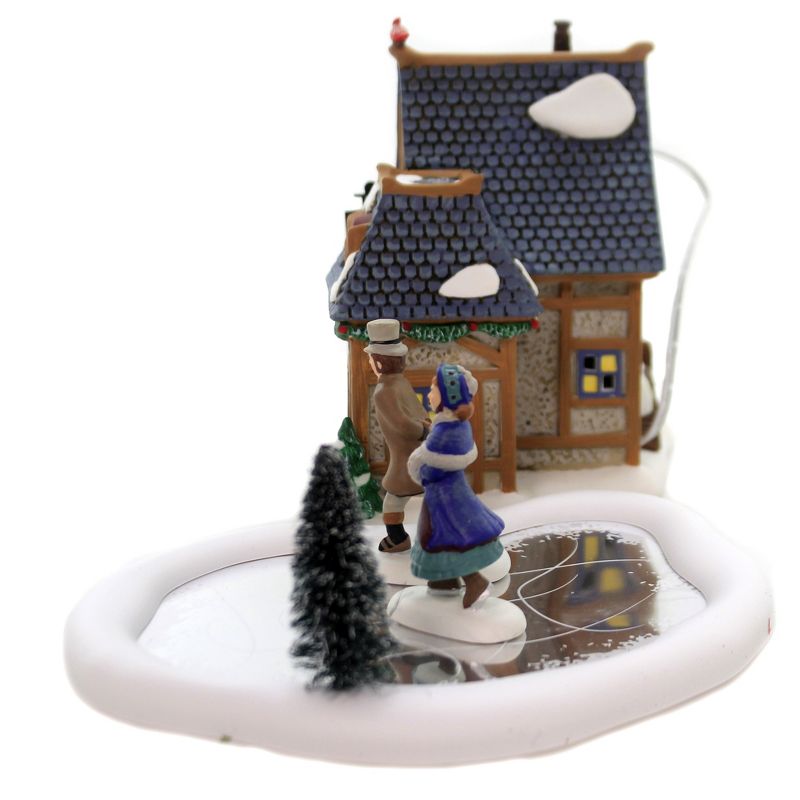 Department 56 House 5.5" Holiday Skating Party Dv Dickens Village  -  Decorative Figurines