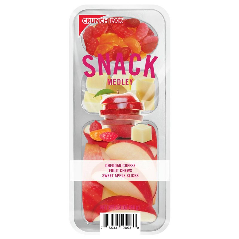 Crunch Pak Snack Medley: Apples, Fruit Chews, & White Cheddar - 3oz
