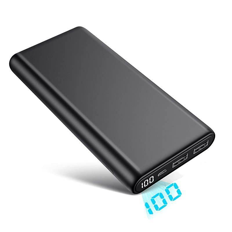 Charger 26800mAh LCD Digital Display Power Bank Huge Capacity External Battery Pack 2 Output Port Cell Phone Charger for iPhone Samsung Galaxy Android PhoneTablet etc