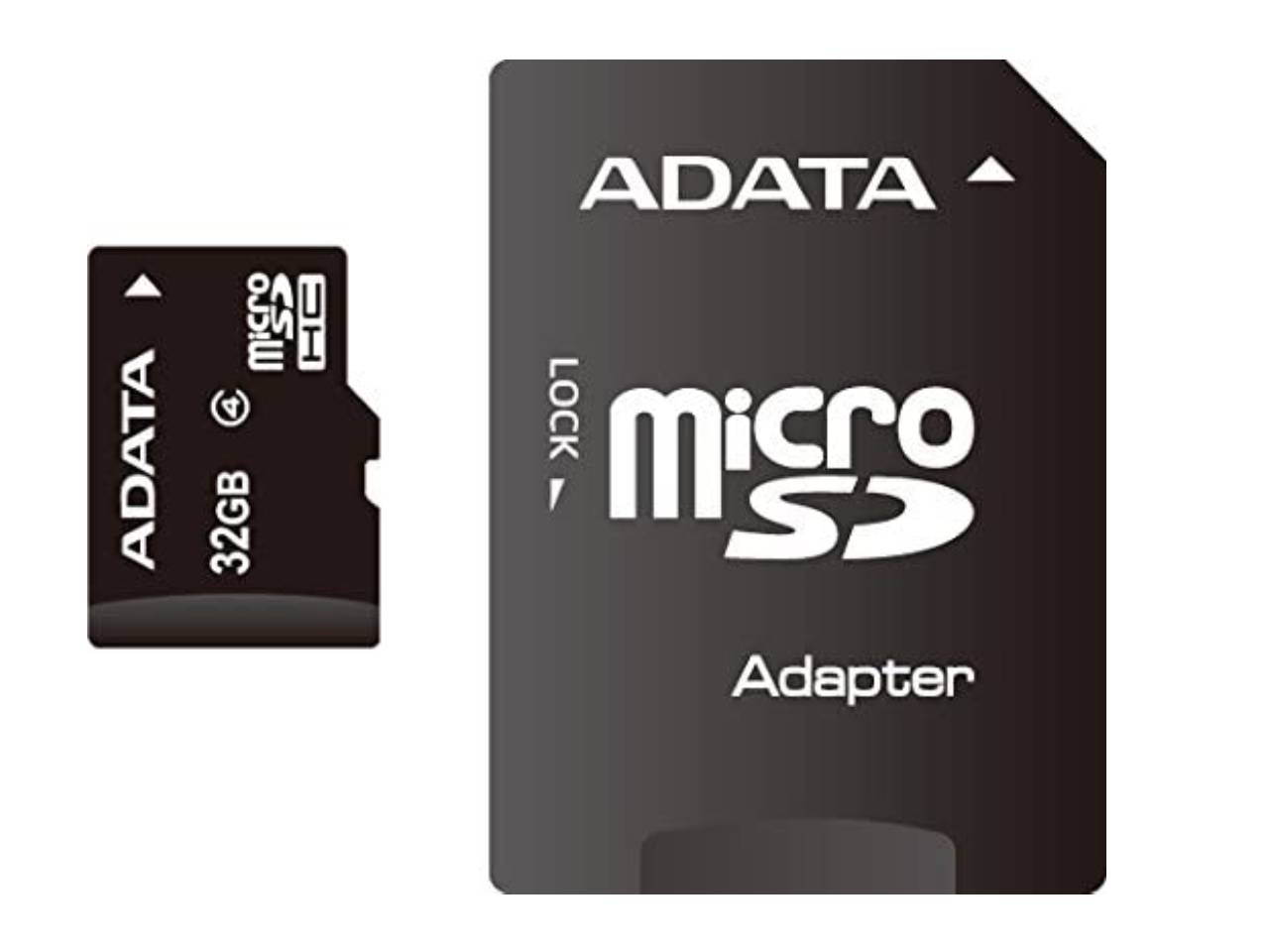 ADATA 16GB microSDHC Flash Card with Adapter Model AUSDH16GCL4-RA1