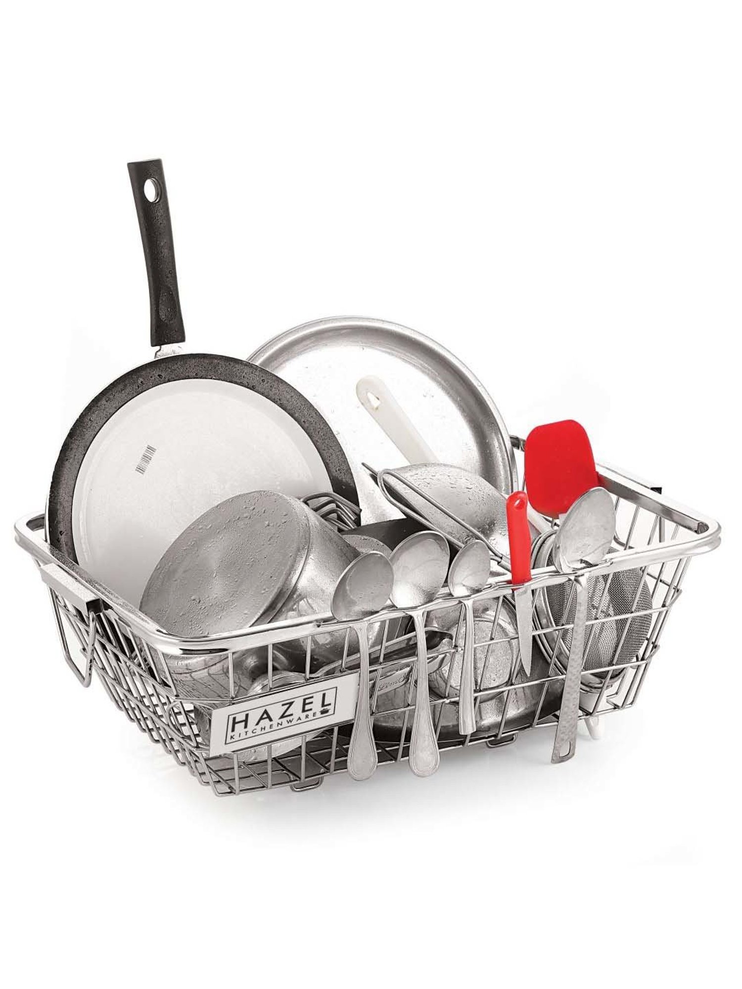 Joseph Joseph Grey Polypropylene 3-Tier Shelf Organizer With Drawer For Cabinet