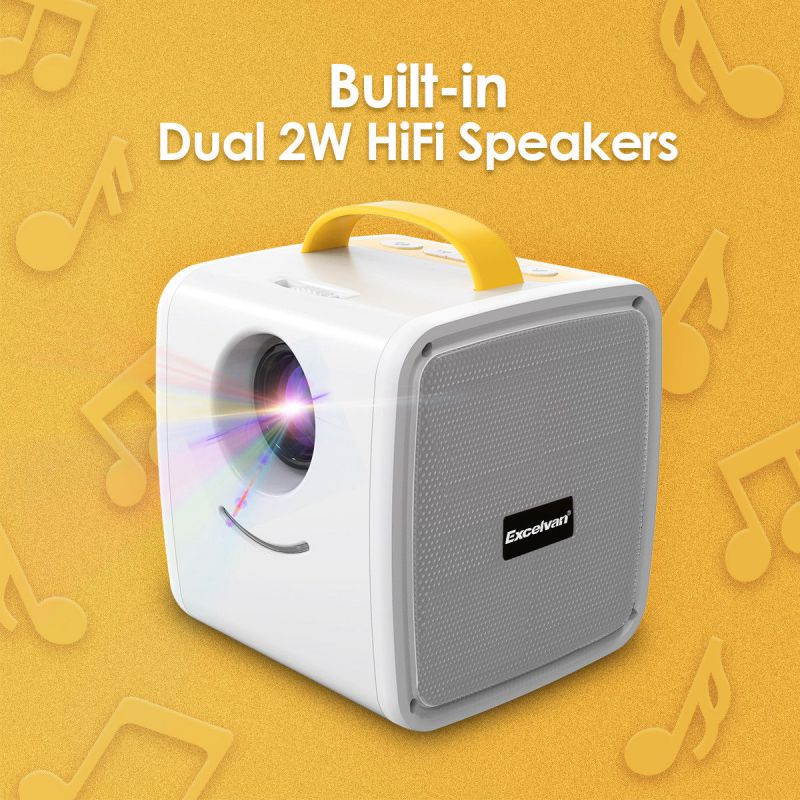 1080P Children's Toy Mini Projector Home Theater Cinema AV USB HDMI TF Kids Gift