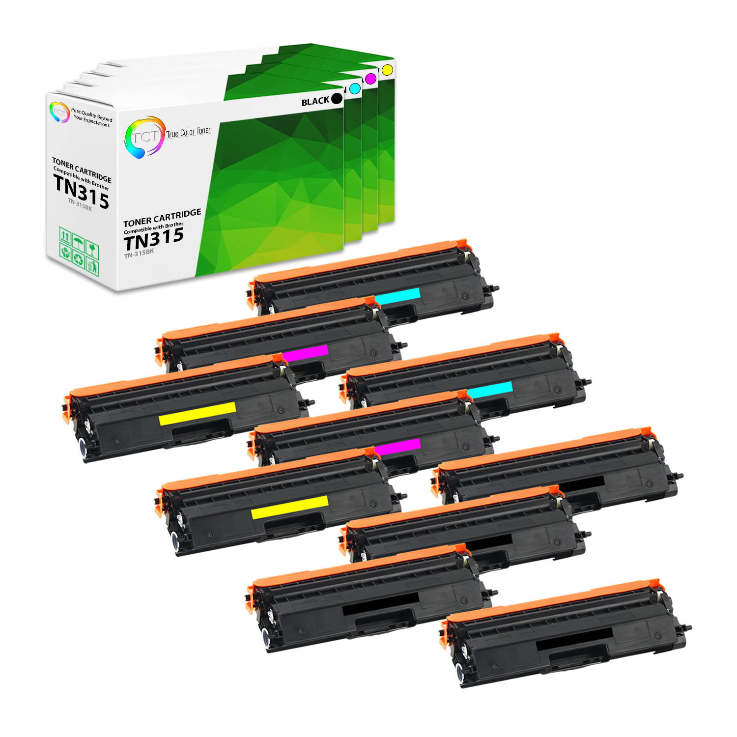 TCT Premium Compatible TN-315 TN315 TN315C Cyan Toner Cartridge Replacement for Brother HL-4150CDN 4570CDW 4570CDWT, MFC-9460CDN 9560CDW 9970CDW Printers (3,500 Pages)