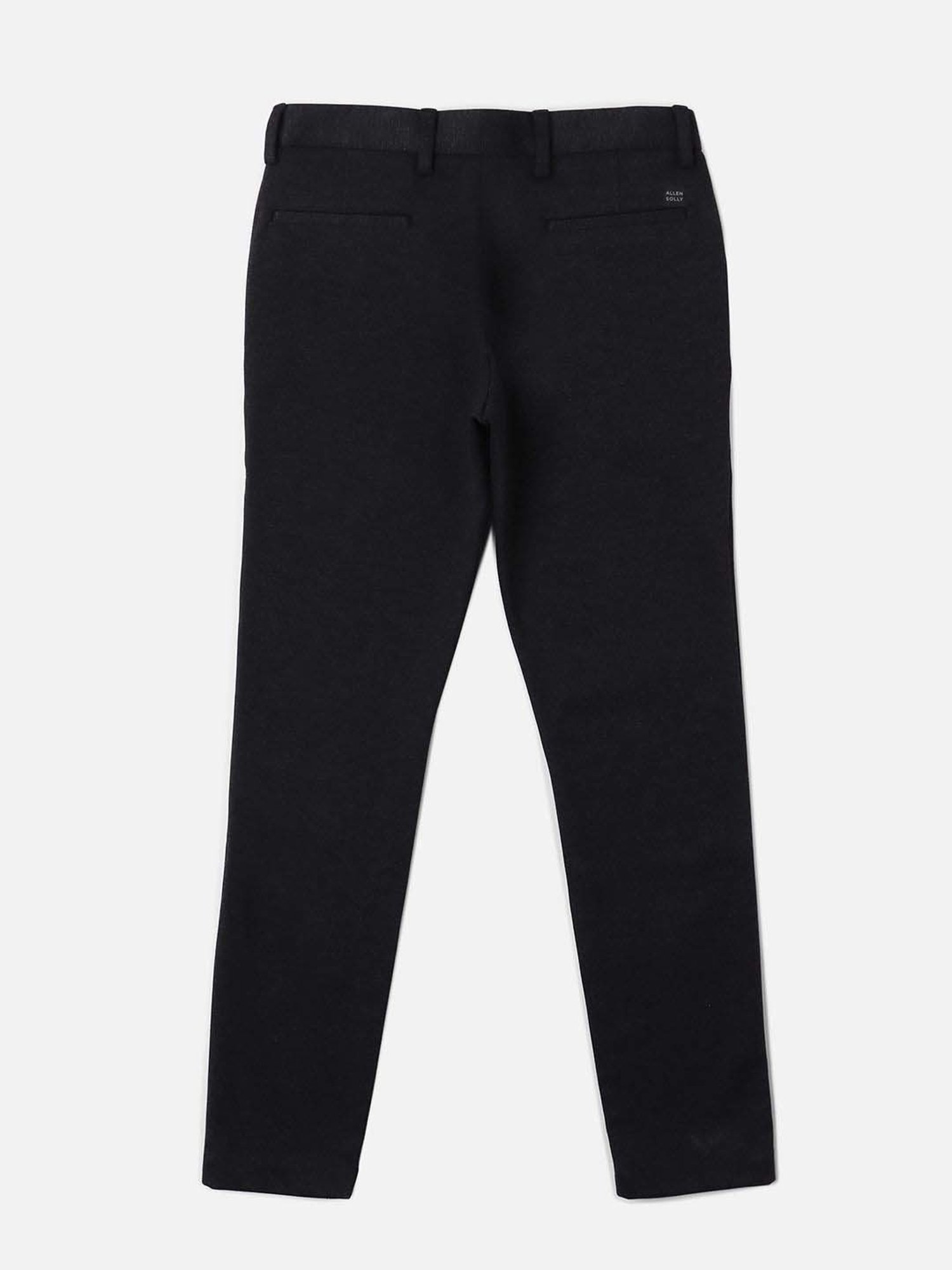 Allen Solly Kids Black Textured Pattern Full Sleeves Trouser