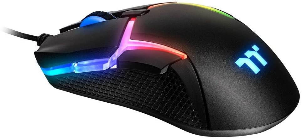 thermaltake level 20 rgb gaming mouse (gmo-lvt-wdoobk-01), black