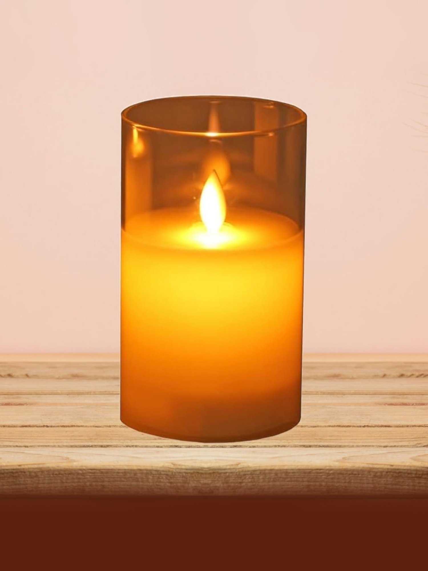 Xergy Acrylic Battery Operated Flameless LED Candles Light for Home Decoration (Warm White)