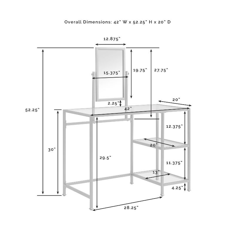 Salisbury Vanity w/Mirror White - Chique