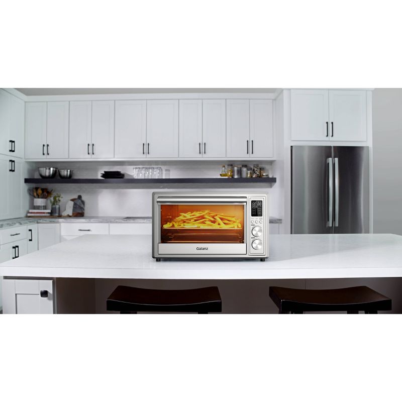 Galanz 1.1 cu ft 6-Slice Digital Toaster Oven with Air Fry - Stainless Steel