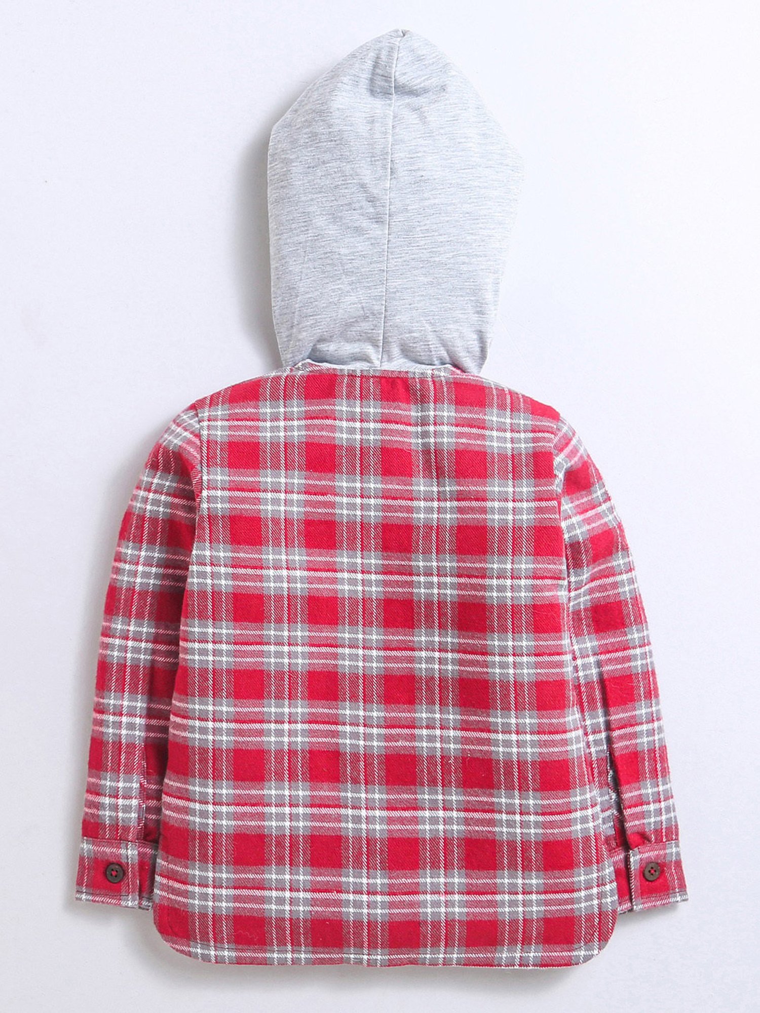 Nino Bambino Kids Red Checks Full Sleeves Sweatshirt