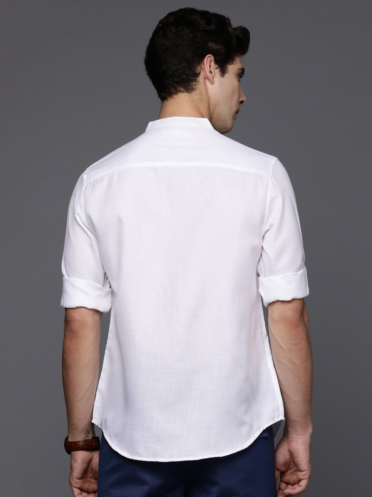 Ramraj Red Cotton Regular Fit Shirt