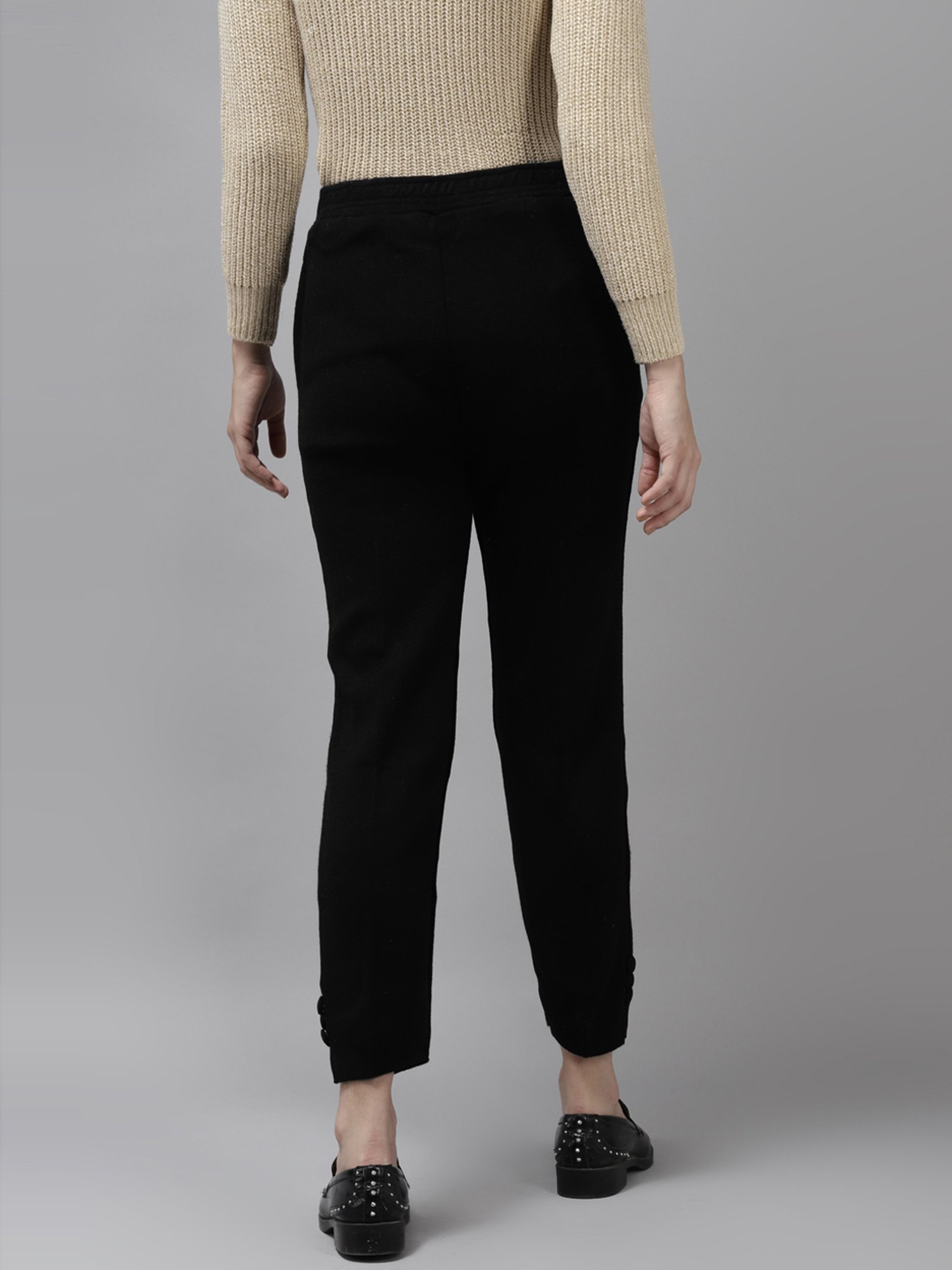 Cayman Black Mid Rise Trousers