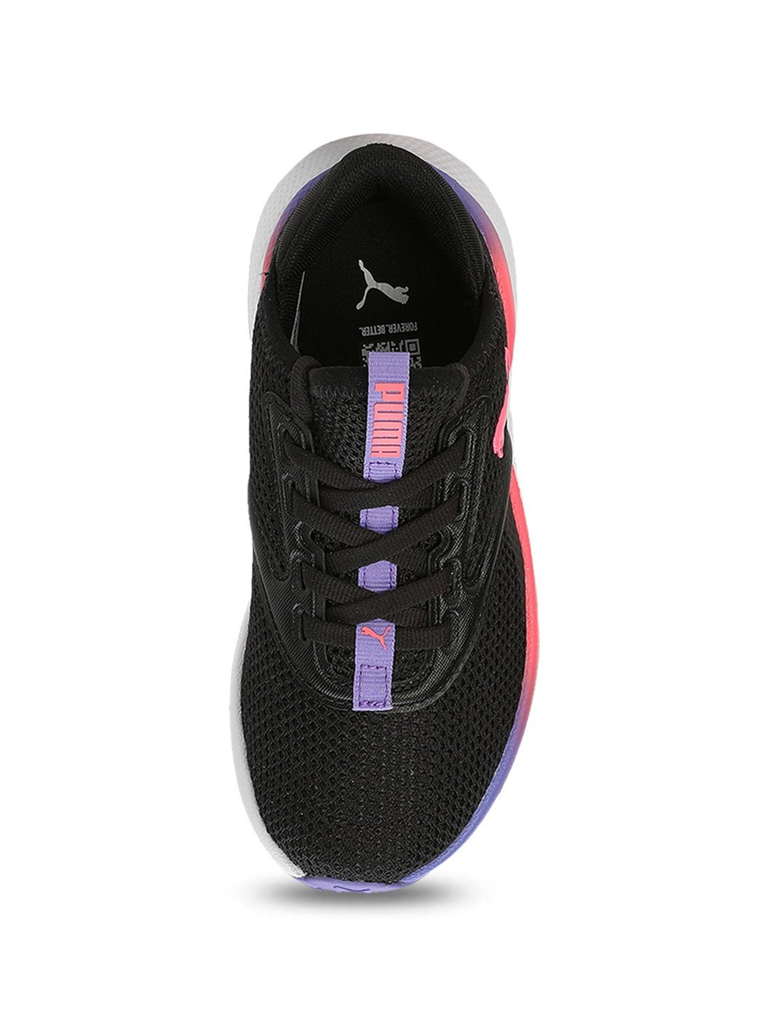 Puma Kids Soft Mayve Black Running Shoes