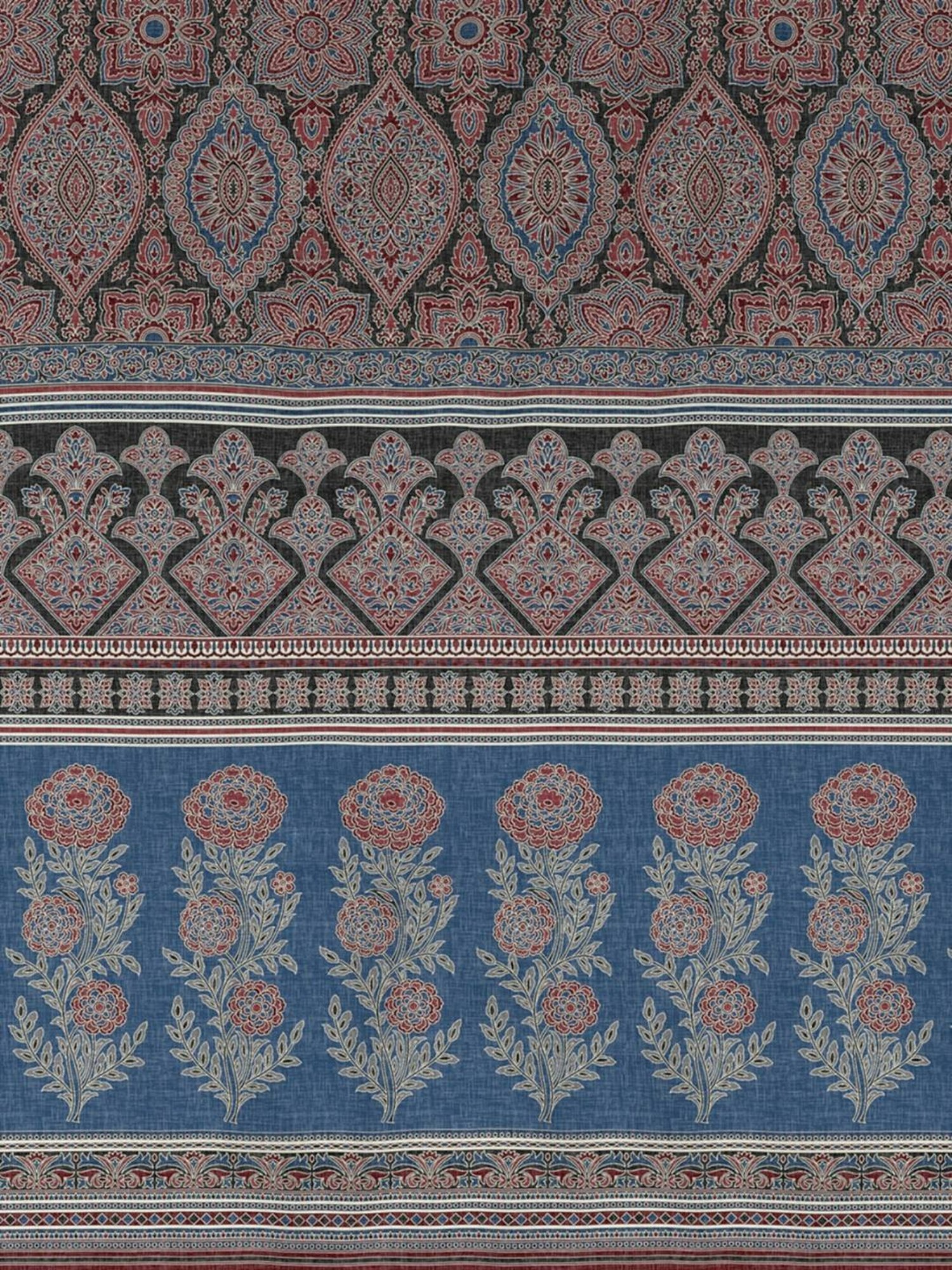 DDecor Printed Blue 210 TC Cotton King Bedding Sets