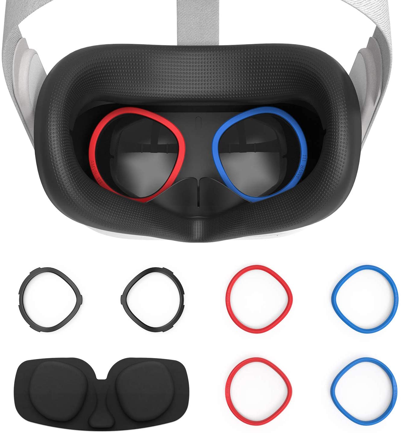 2 Pairs Oculus Quest 2 Elite Washable Silicone Handle Protective Cover