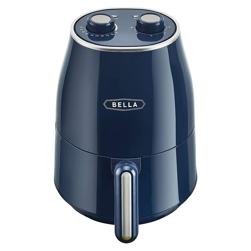 Bella 14779-SN Small 1.6 Quart Electric Hot Air Fryer No Oil Deep Cooker Convection Machine Houseware Appliance with Basket, Navy Blue