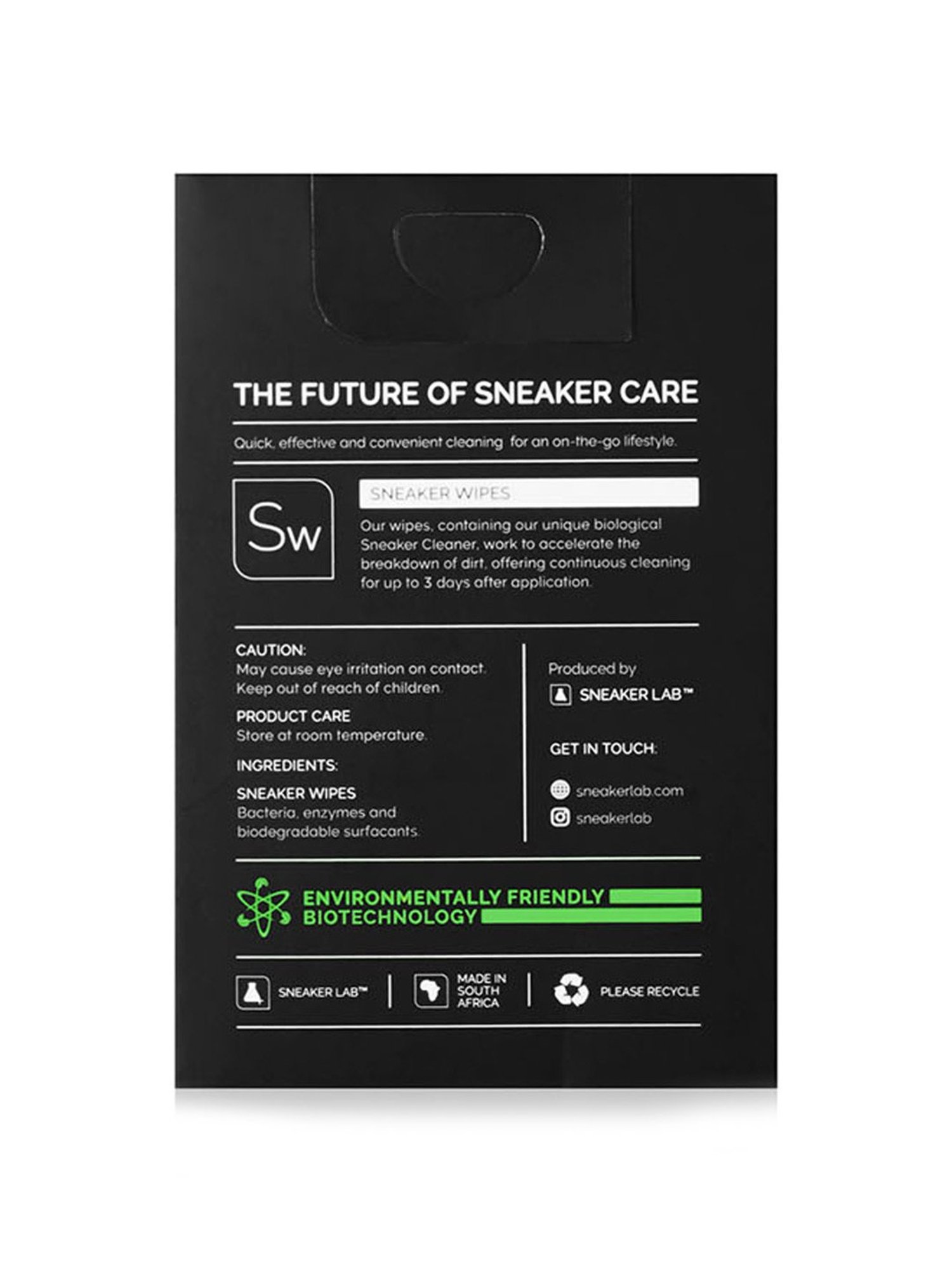 Sneaker Lab Environmentally Friendly Shoe Cleaner Wipes - 12 Pack
