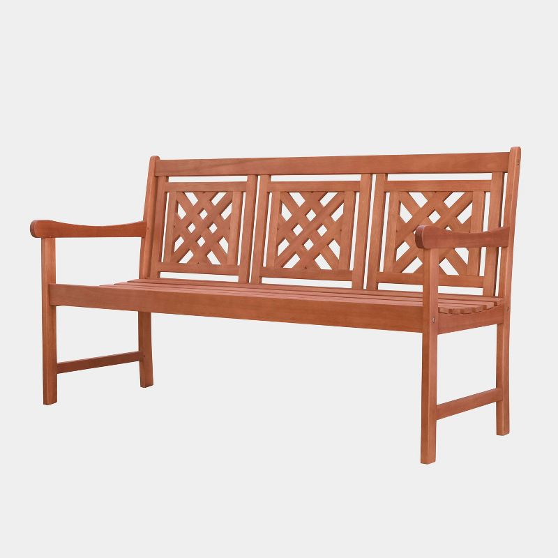 Malibu 3pc Wood Extendable Outdoor Patio Dining Set - Tan - Vifah