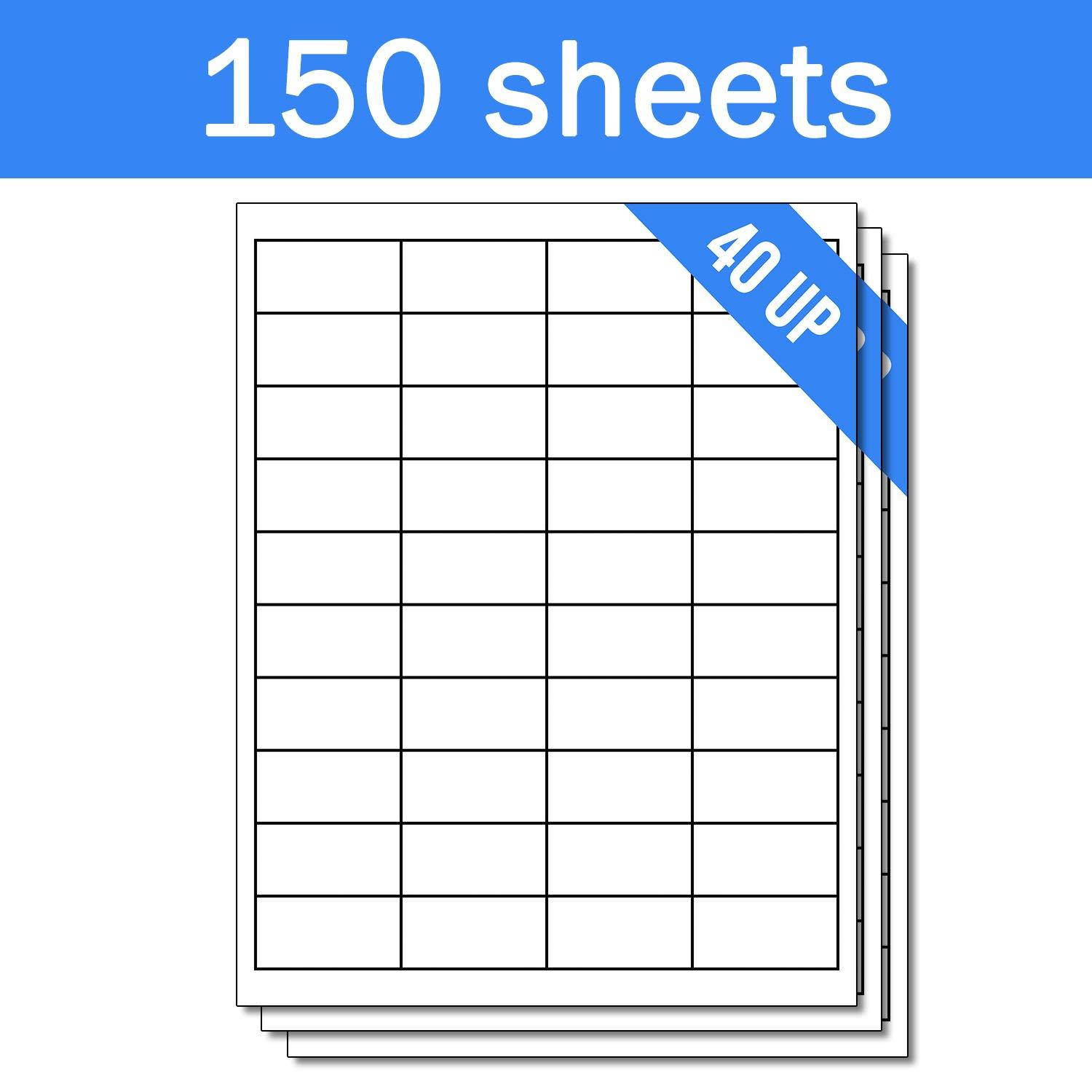 OfficeSmartLabels Rectangular 1 x 2 Address/Mailing Labels for Laser & Inkjet Printers, 1 x 2 Inch, 40 per sheet, White, 6000 Labels, 150 Sheets