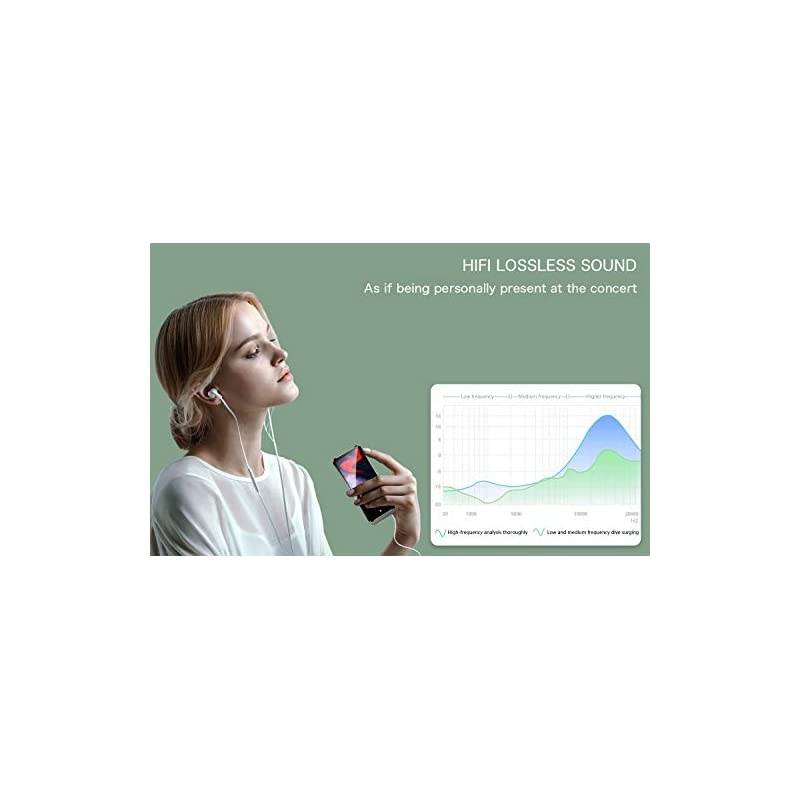 32GB MP3 Player with Bluetooth 4.2,  Music Player with FM and Recording, 2.4" Screen, HiFi Lossless Sound, Support up 64GB Expansion(Earphone, Sport Armband Included)