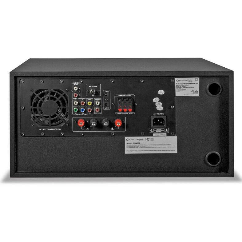 Technical Pro Receiver Amplifier DVD Player Bluetooth USB FM SD Mic Input DV4000