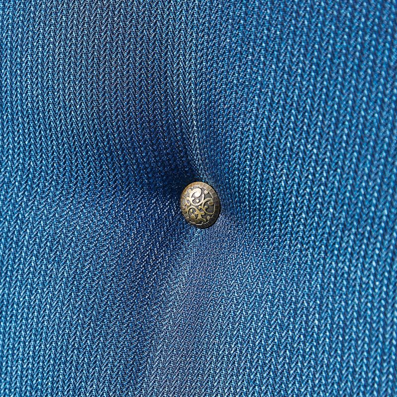 2pc Steel Patio Accent Chairs Blue - Lokatse