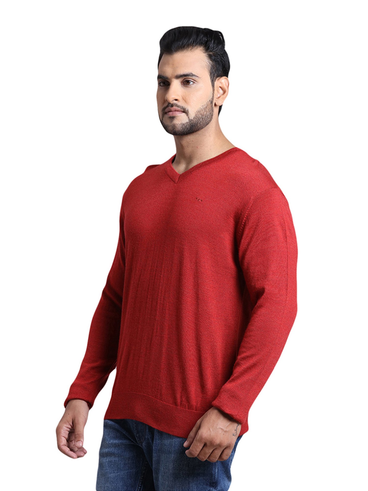 ColorPlus Red Tailored Fit Sweater