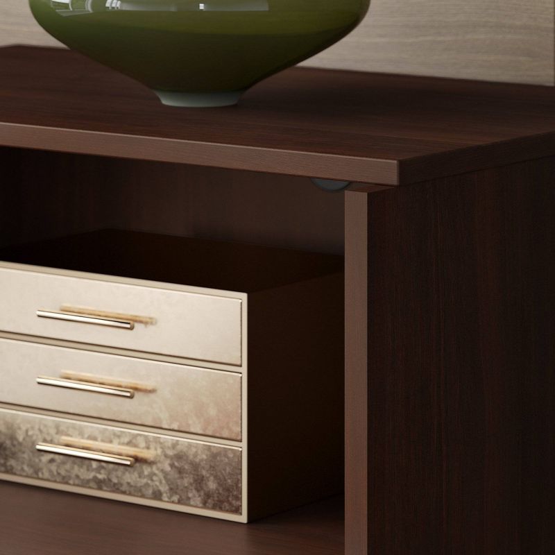 29.96" Centura Small Bookshelf with File Drawer Century Walnut - Kathy Ireland Office