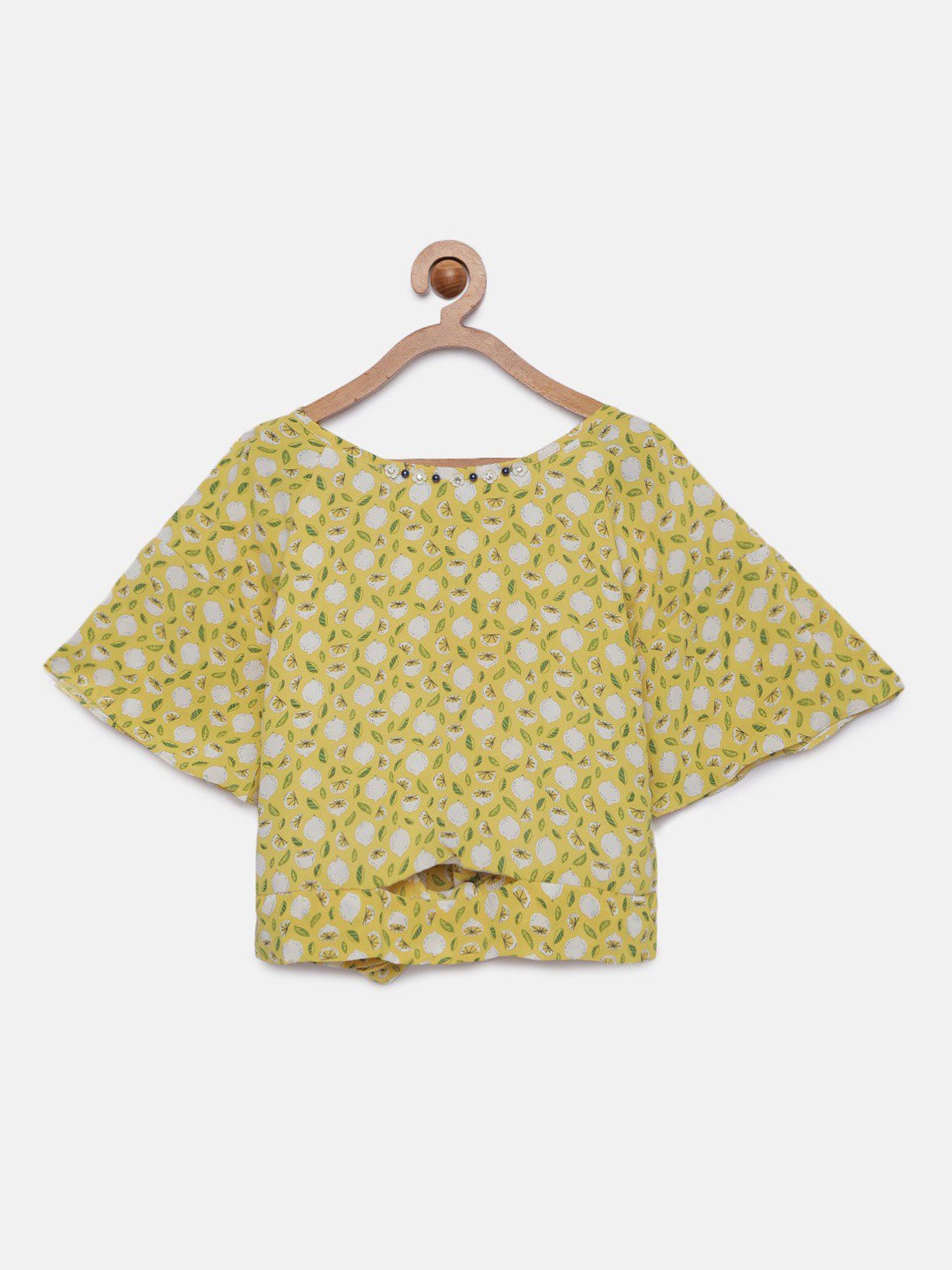 Tiny Girl Mustard Printed Top