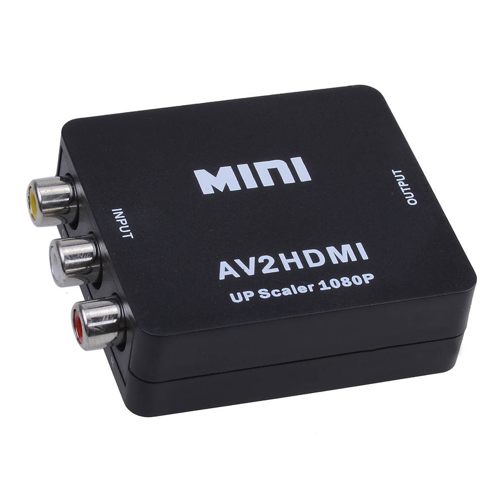 Mini Composite AV CVBS 3RCA to HDMI Video Converter Adapter 720p 1080p Upscaler