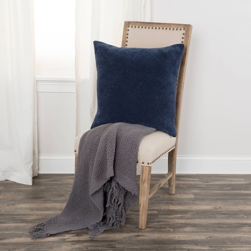 2pk Mina Victory Life Styles Solid Velvet Pillow Covers Brown - Nourison