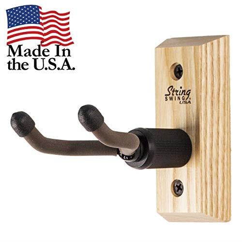 string swing wall mount ukulele hanger hardwood ukele or mandolin wall mount pineapple tenor concert compatible for home & studio cc01uka  ash