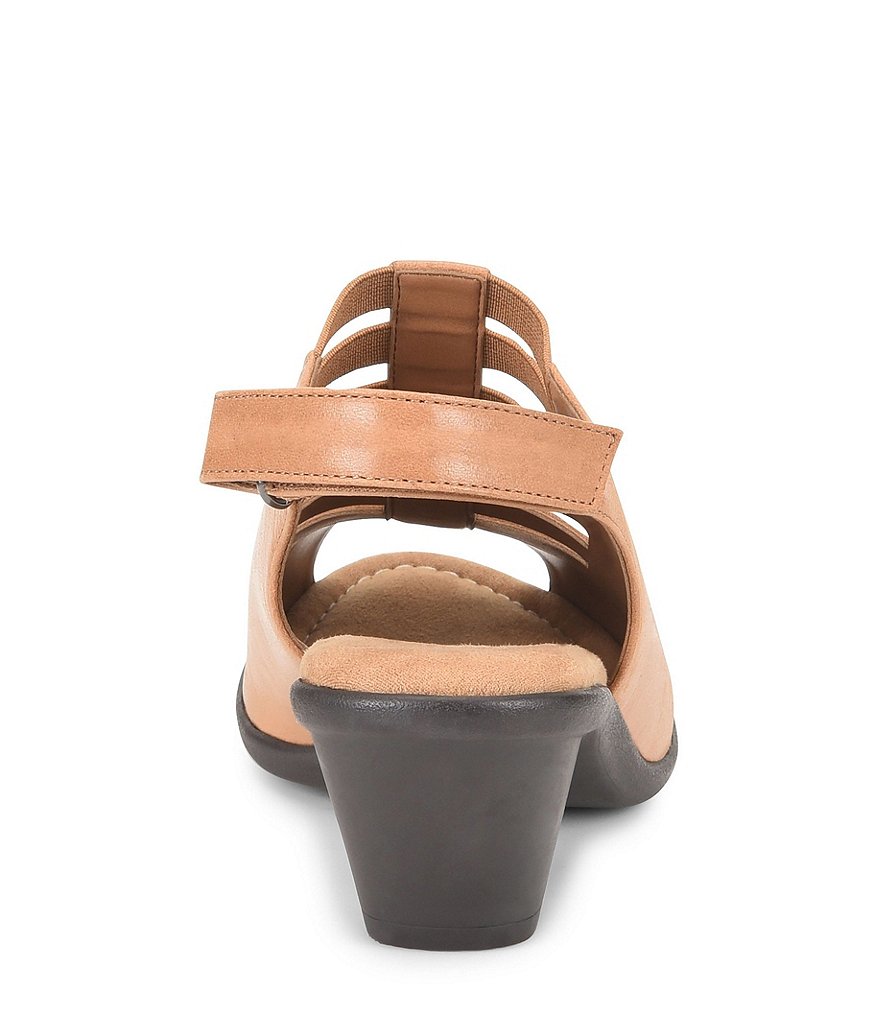 Comfortiva Faye Leather Block Heel Sandals