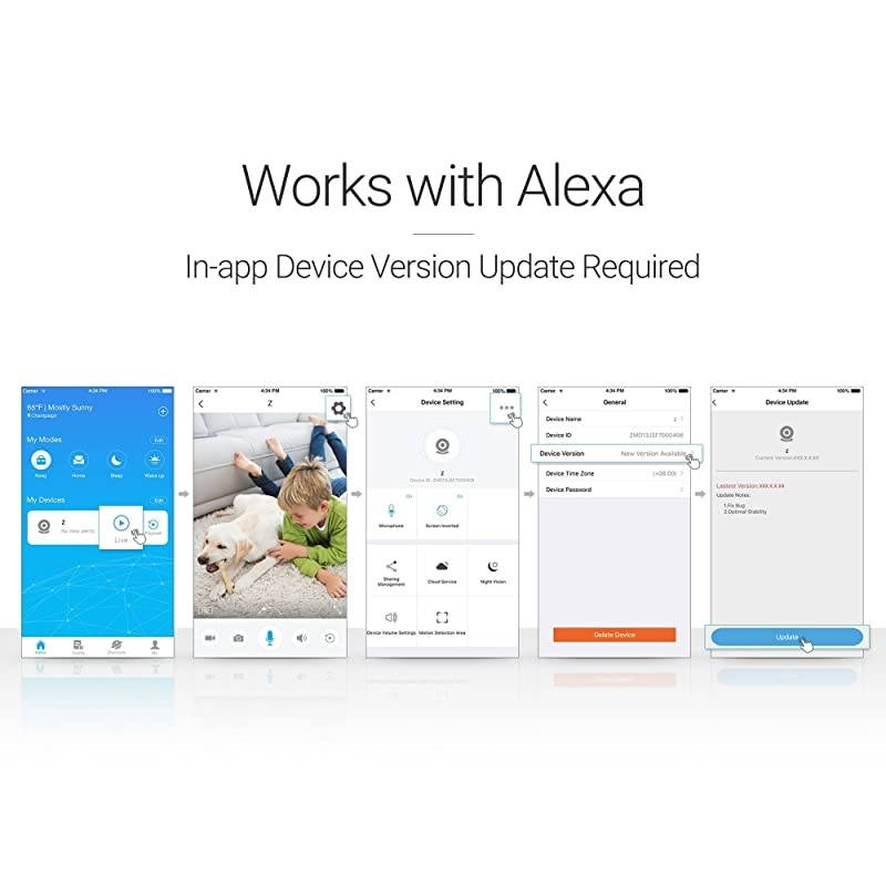 Sight 180 Full HD 1080p Wireless Security Camera System Two Way Audio 180 Degree Viewing Angle, Works with Alexa